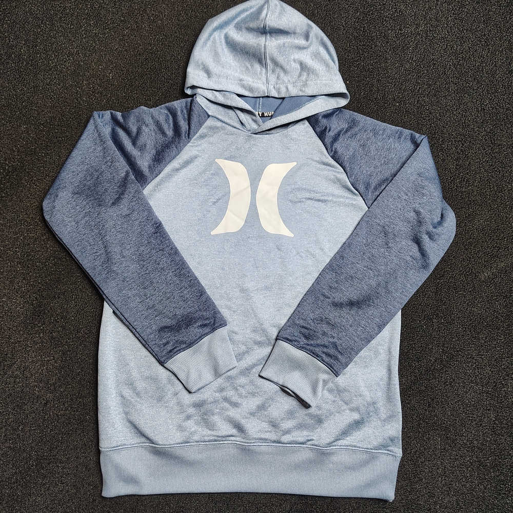 Hurley Boys H20-Dri Hoodie Blue Pullover Hooded Sweatshirt Youth Athletic  Xl
